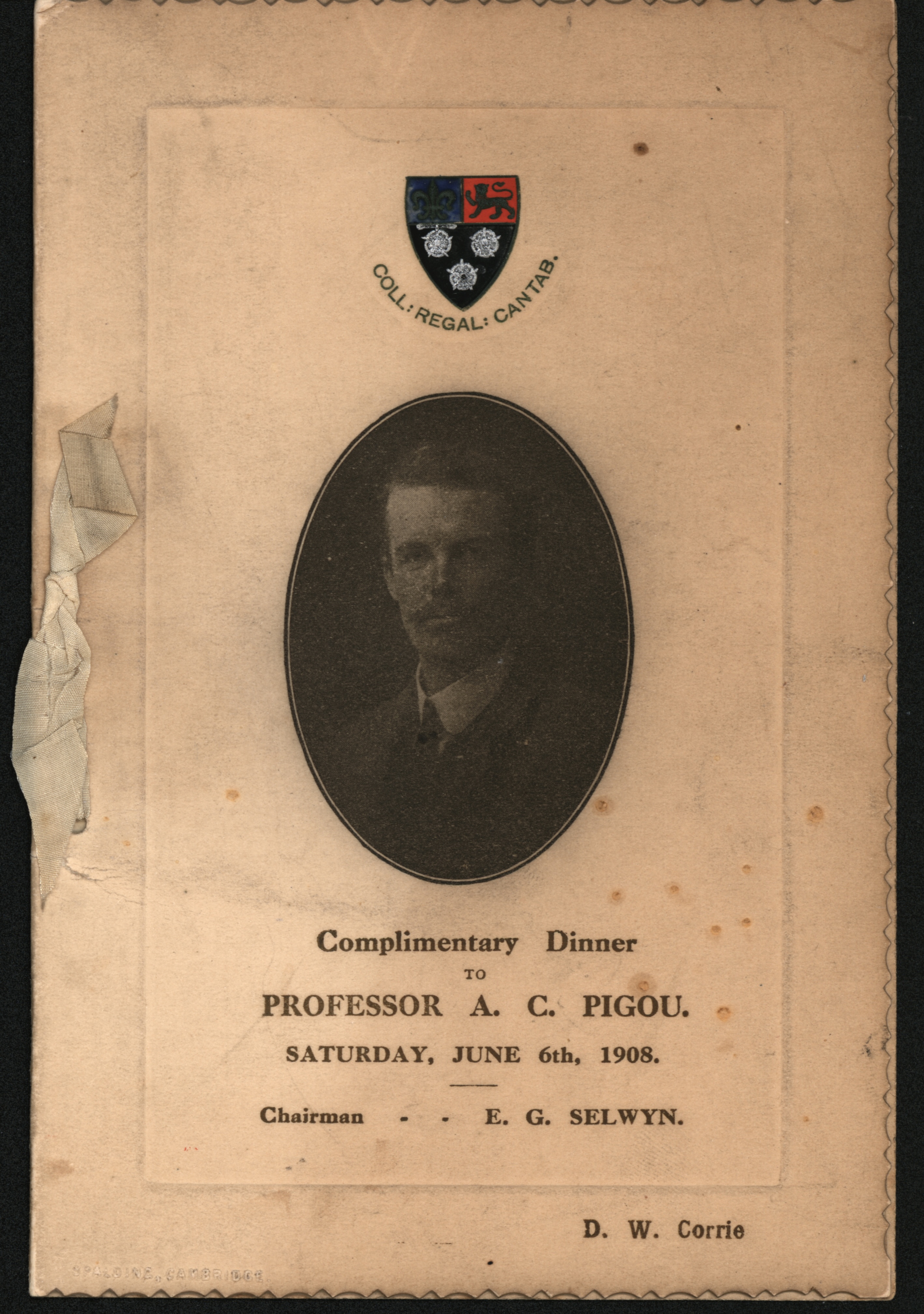 Arthur Cecil Pigou at Cambridge, c. 1908